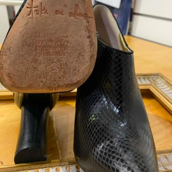 MIMCO Leather Kiddo Black Booties Pointed Toe Winter Ankle Boots RRP 299 - Picture 4 of 4